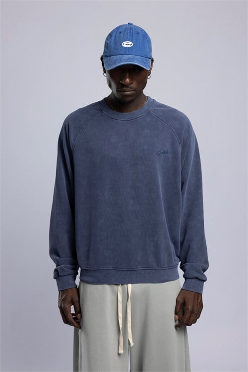 Wholesale Men's Navy Sweatshirt  1503FW27-MRT-4638