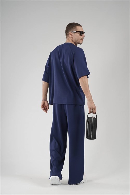 Wholesale Mens Navy T-Shirt and Pants Set