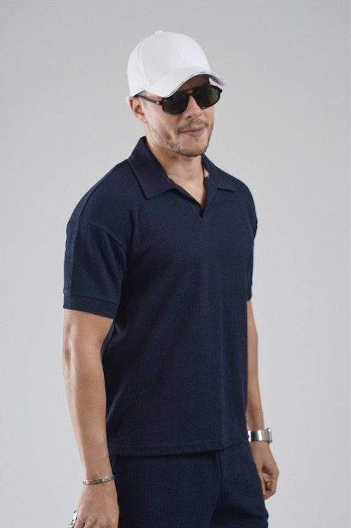 Wholesale Mens Navy T-Shirt and Shorts Set
