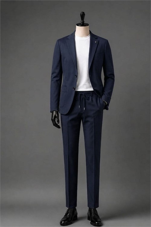 Wholesale Men's Navy Two-Piece Suit 1701W26-109