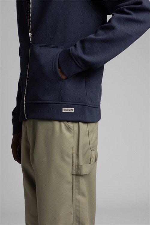 Wholesale Mens Navy Zip Sweatshirt 
