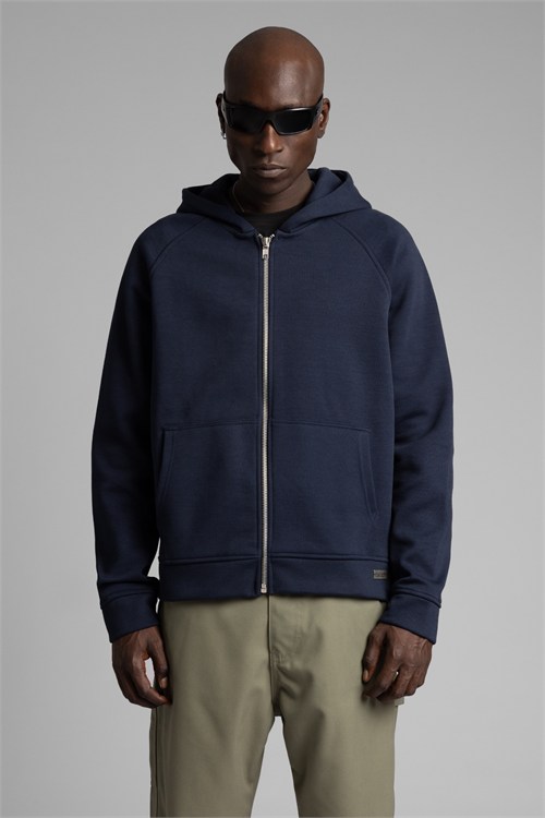 Wholesale Mens Navy Zip Sweatshirt 