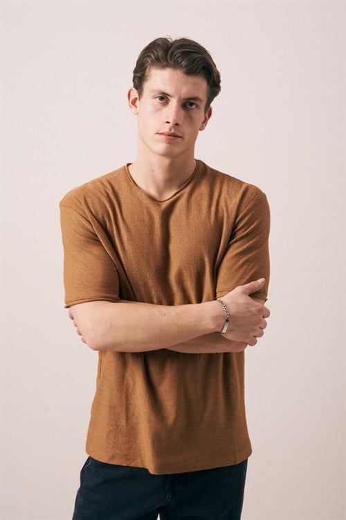 Wholesale Mens Ochre T-Shirt