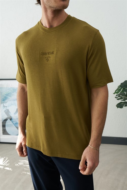 Wholesale Mens Olive T-Shirt