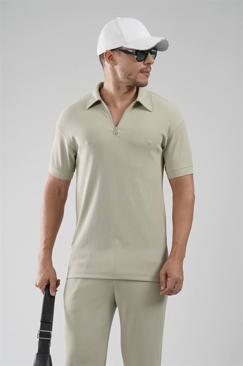 Wholesale Mens Olive T-Shirt and Pants Set