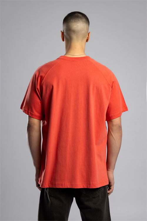 Wholesale Mens Orange Basic T-shirt