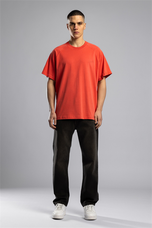Wholesale Mens Orange Basic T-shirt