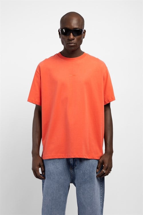 Wholesale Mens Orange Printed T-shirt