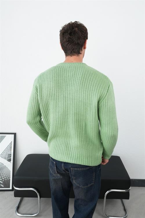 Wholesale Mens Pastel Mint Knit Sweater