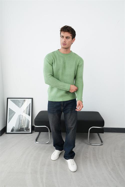 Wholesale Mens Pastel Mint Knit Sweater