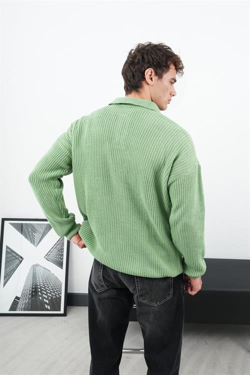 Wholesale Mens Pastel Mint Knit Sweater