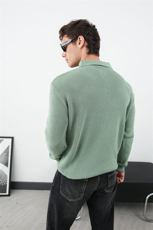 Wholesale Mens Pastel Mint Knit Sweater