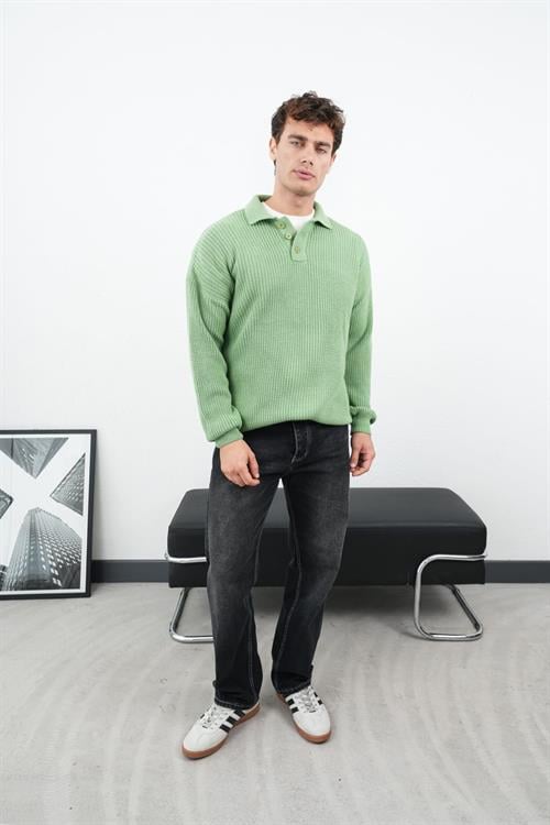 Wholesale Mens Pastel Mint Knit Sweater