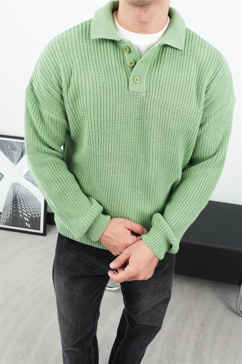 Wholesale Mens Pastel Mint Knit Sweater