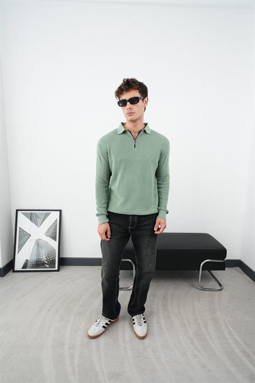 Wholesale Mens Pastel Mint Knit Sweater