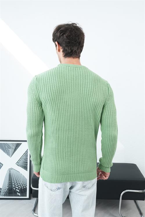 Wholesale Mens Pastel Mint Knit Sweater