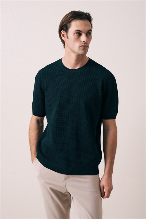 Wholesale Mens Petrol Crew-Neck T-Shirt
