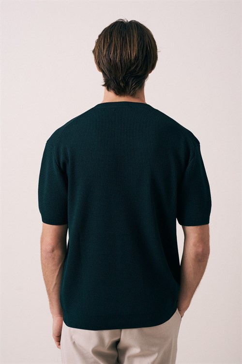 Wholesale Mens Petrol Crew-Neck T-Shirt