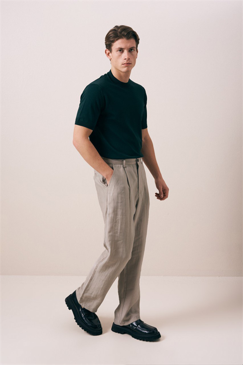 Wholesale Mens Petrol Knit Crew-Neck T-Shirt