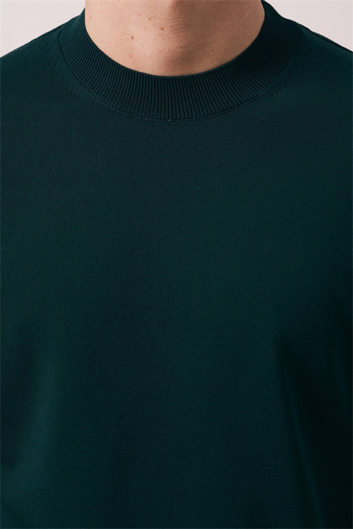 Wholesale Mens Petrol Knit Crew-Neck T-Shirt