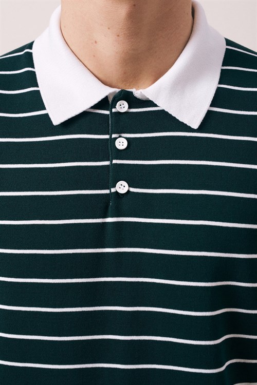 Wholesale Mens Petrol Knit Polo T-Shirt