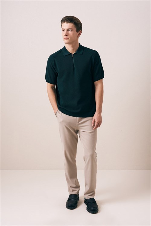 Wholesale Mens Petrol Knit Polo T-Shirt