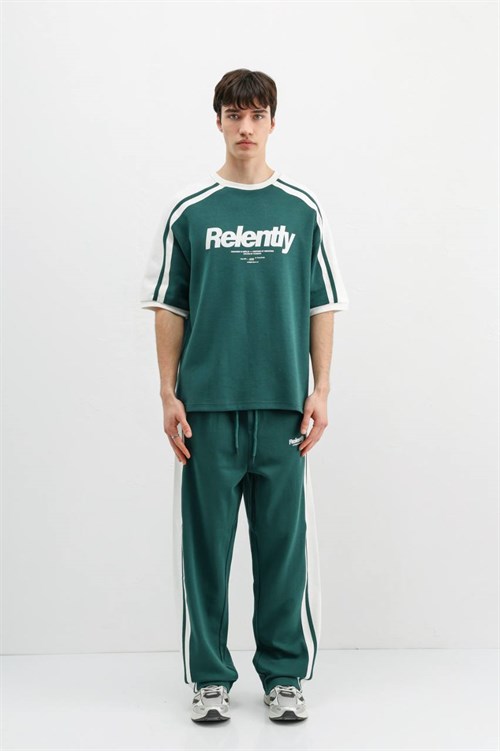 Wholesale Mens Petrol T-Shirt and Pants Set