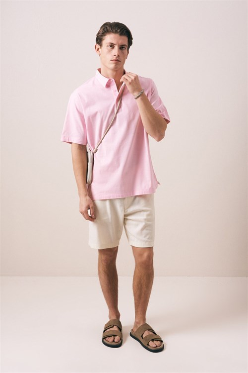 Wholesale Mens Pink Polo T-Shirt