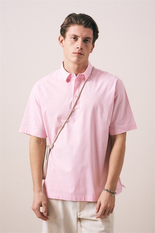Wholesale Mens Pink Polo T-Shirt