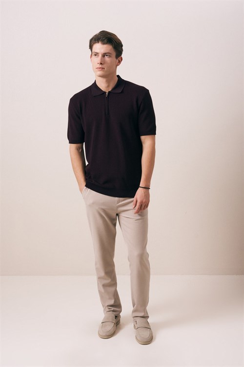 Wholesale Mens Purple Knit T-Shirt