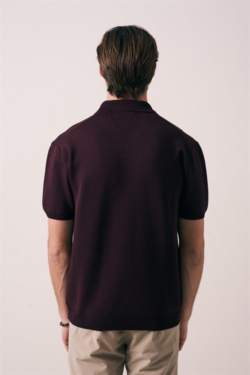 Wholesale Mens Purple Knit T-Shirt