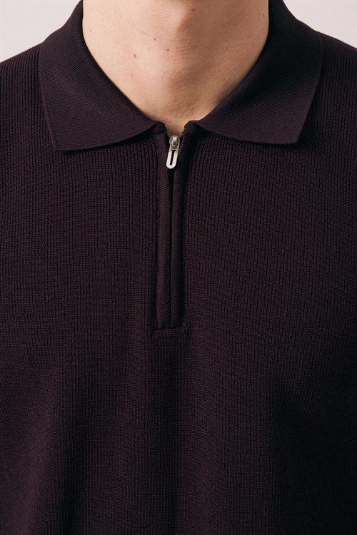 Wholesale Mens Purple Knit T-Shirt