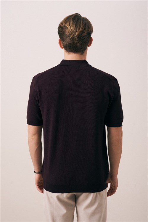 Wholesale Mens Purple Knit T-Shirt