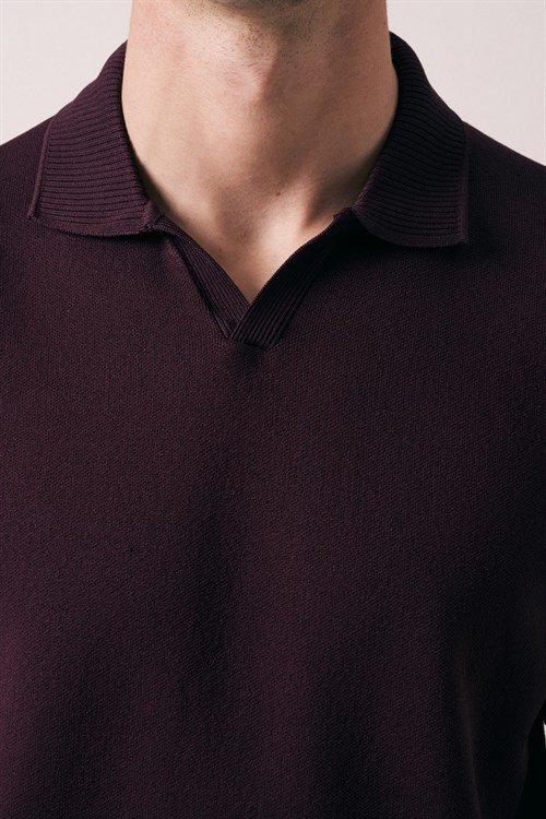 Wholesale Mens Purple Knit T-Shirt