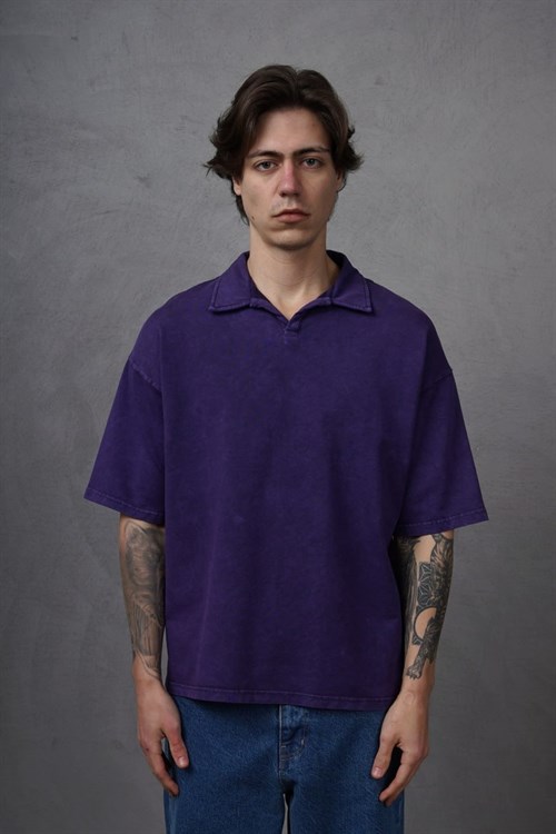 Wholesale Mens Purple Polo T-Shirt