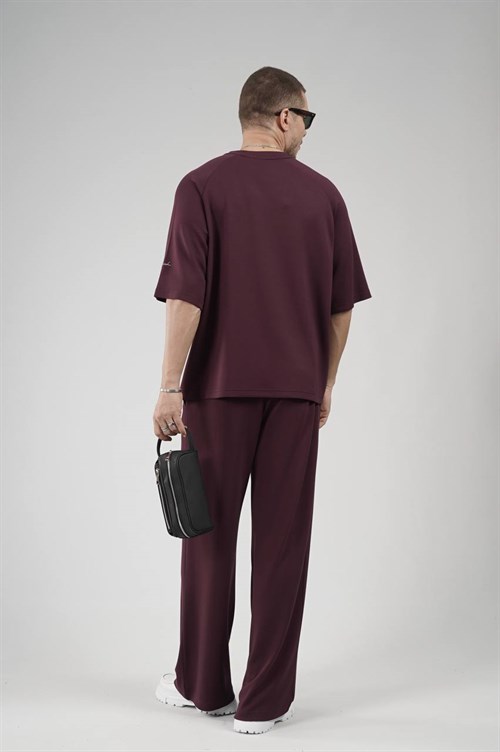 Wholesale Mens Purple T-Shirt and Pants Set