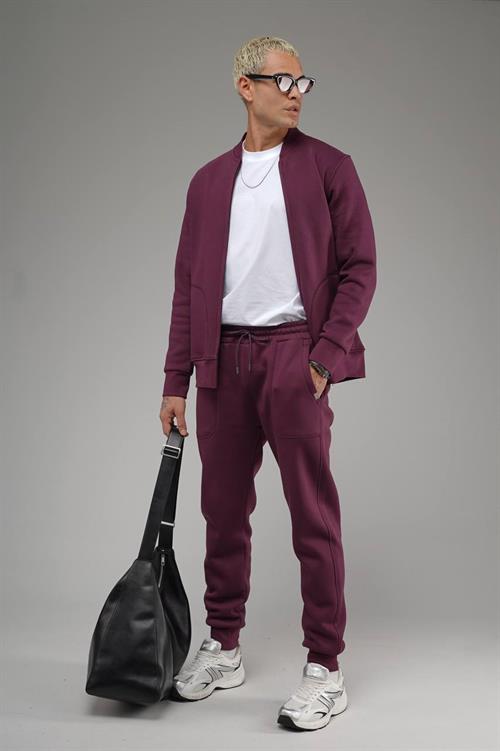 Wholesale Mens Red Plum Tracksuit