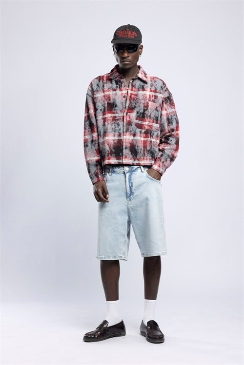 Wholesale Mens Red Washed Shirt 