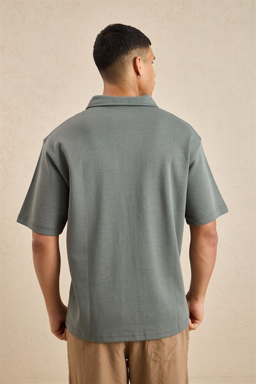 Wholesale Mens Sage Relax Fit Interlock Polo Shirt