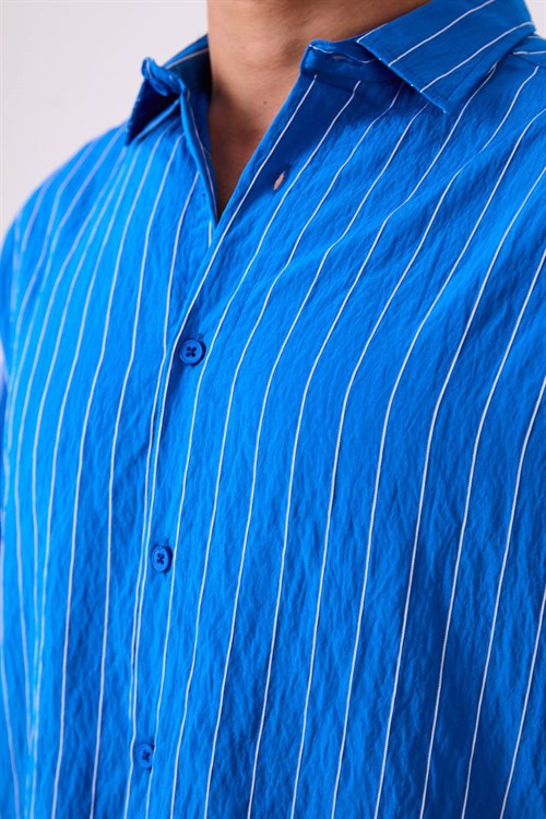 Wholesale Mens Sax Blue Shirt 