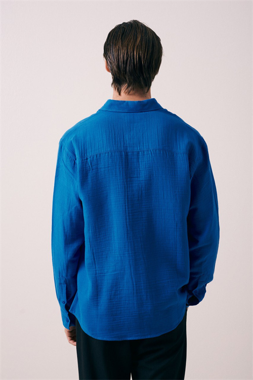 Wholesale Mens Sax Blue Shirt