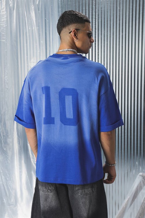 Wholesale Mens Sax Blue T-Shirt 