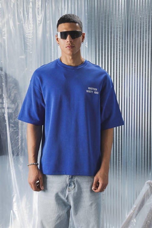 Wholesale Mens Sax Blue T-Shirt 
