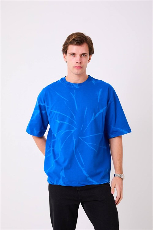 Wholesale Mens Sax Blue T-Shirt 