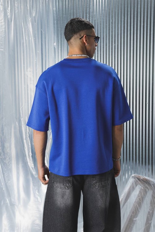 Wholesale Mens Sax Blue T-Shirt 