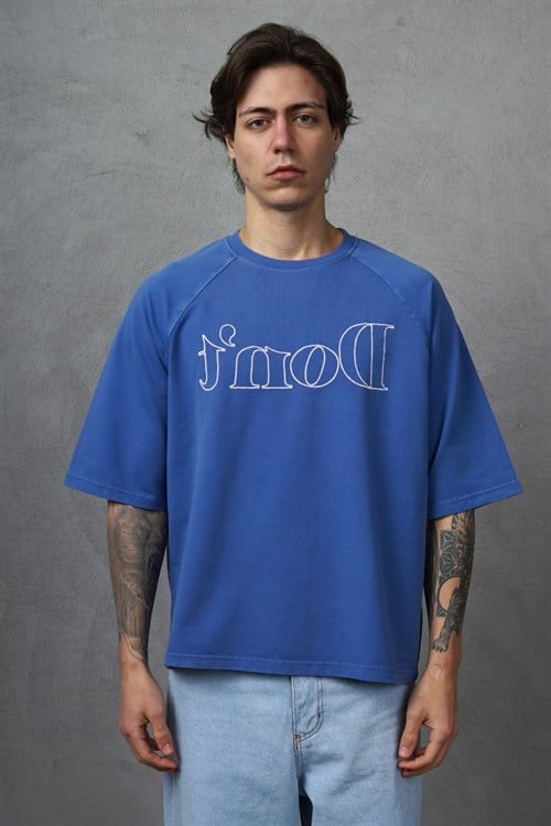 Wholesale Mens Sax Blue T-Shirt