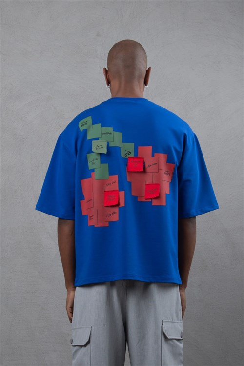 Wholesale Mens Sax Blue T-Shirt
