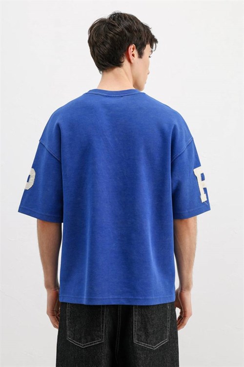 Wholesale Mens Sax Blue T-Shirt