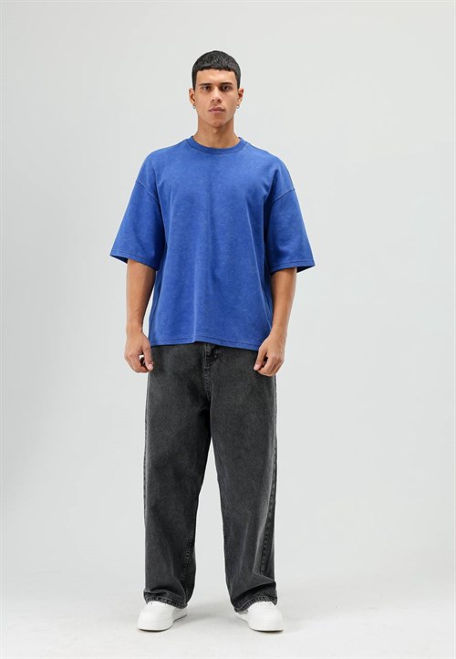 Wholesale Mens Sax Blue T-Shirt
