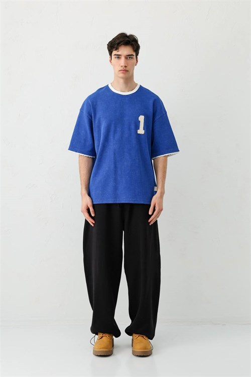 Wholesale Mens Sax Blue T-Shirt